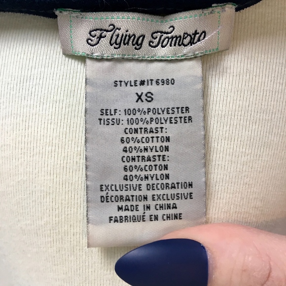 FLYING TOMATO Embroidered Fringe Cape Poncho XS - Picture 8 of 8